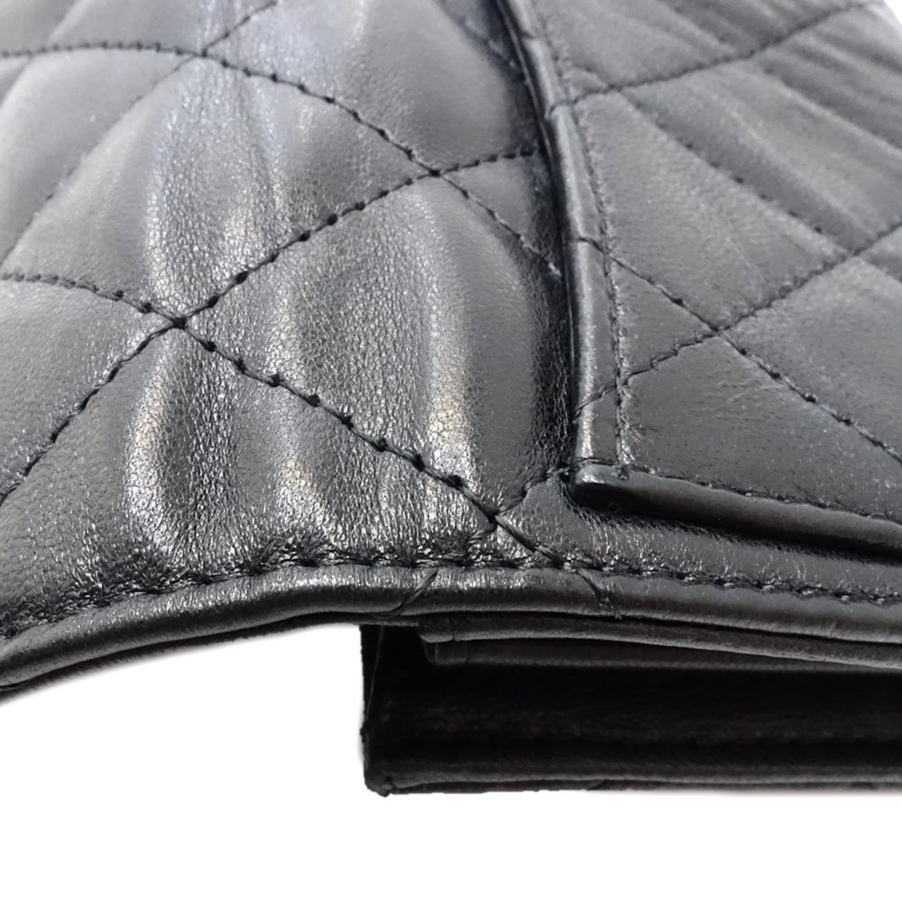 CHANEL Black Lambskin Leather Card Holder - Picture 5 of 10